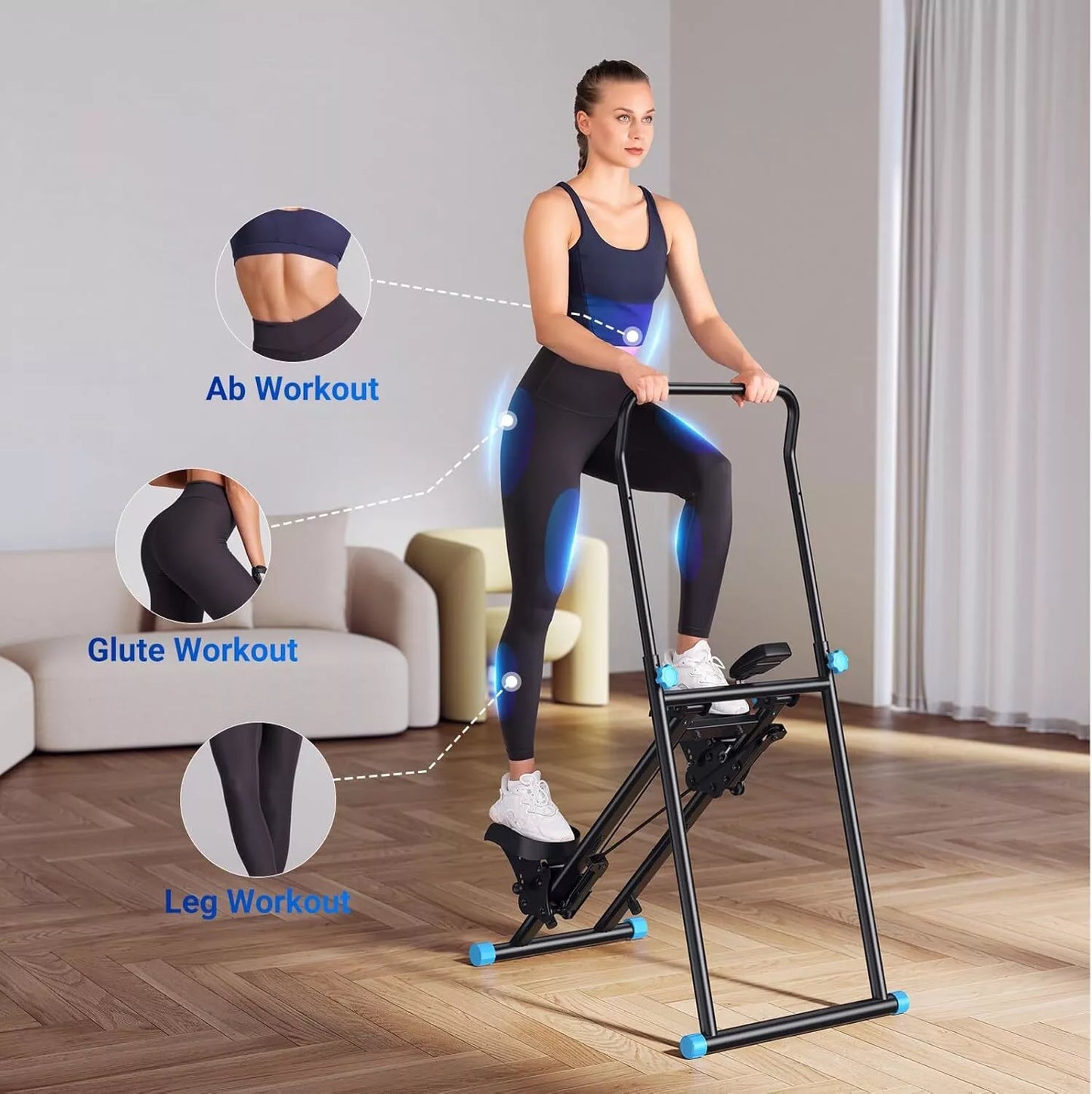 Luvona Stair Stepper With Handle Bars
